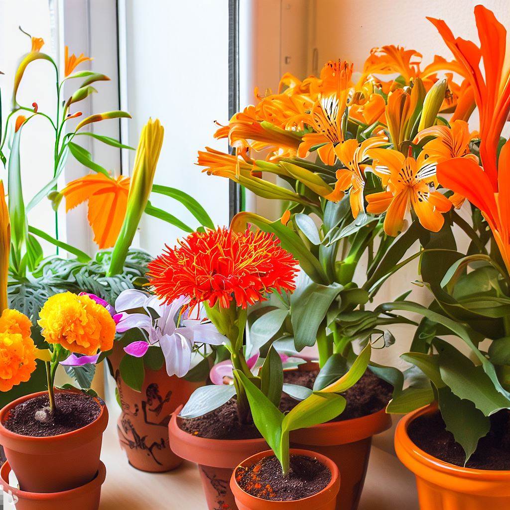 house plant with orange flowers